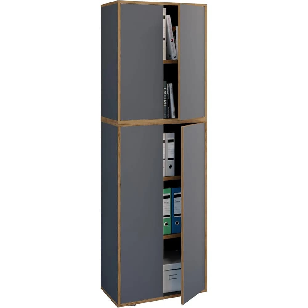 VCM Aktenschrank »Salia« 5 OH mittel grau, 60x183x32 cm