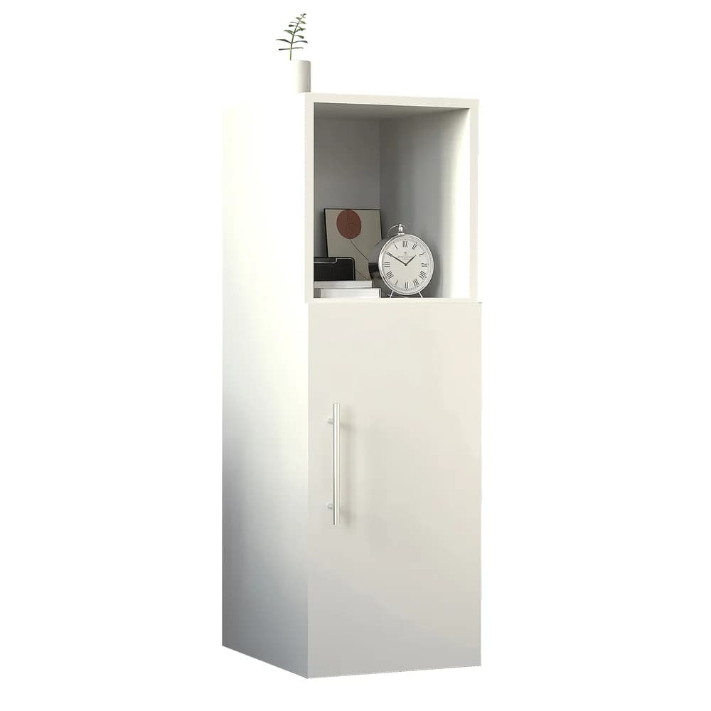 VCM Nachttisch Narila Weiß H. 90 x B. 30 x T. 35 cm