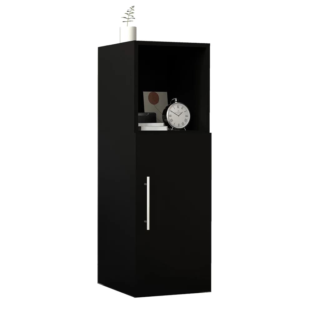 VCM Nachttisch Narila Schwarz H. 90 x B. 30 x T. 35 cm