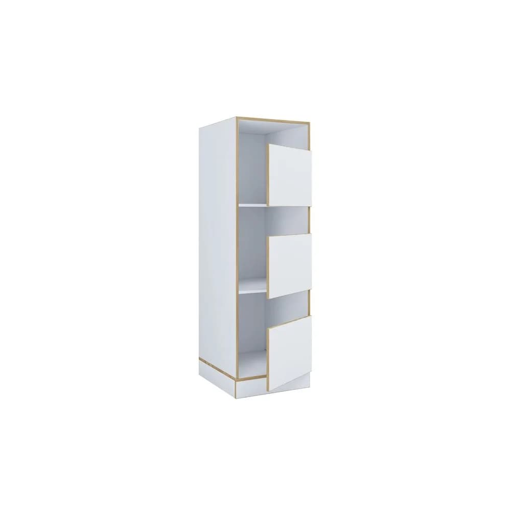 VCM Badmöbel Hochschrank Rislo Weiß H. 162 x B. 50 x T. 60 cm