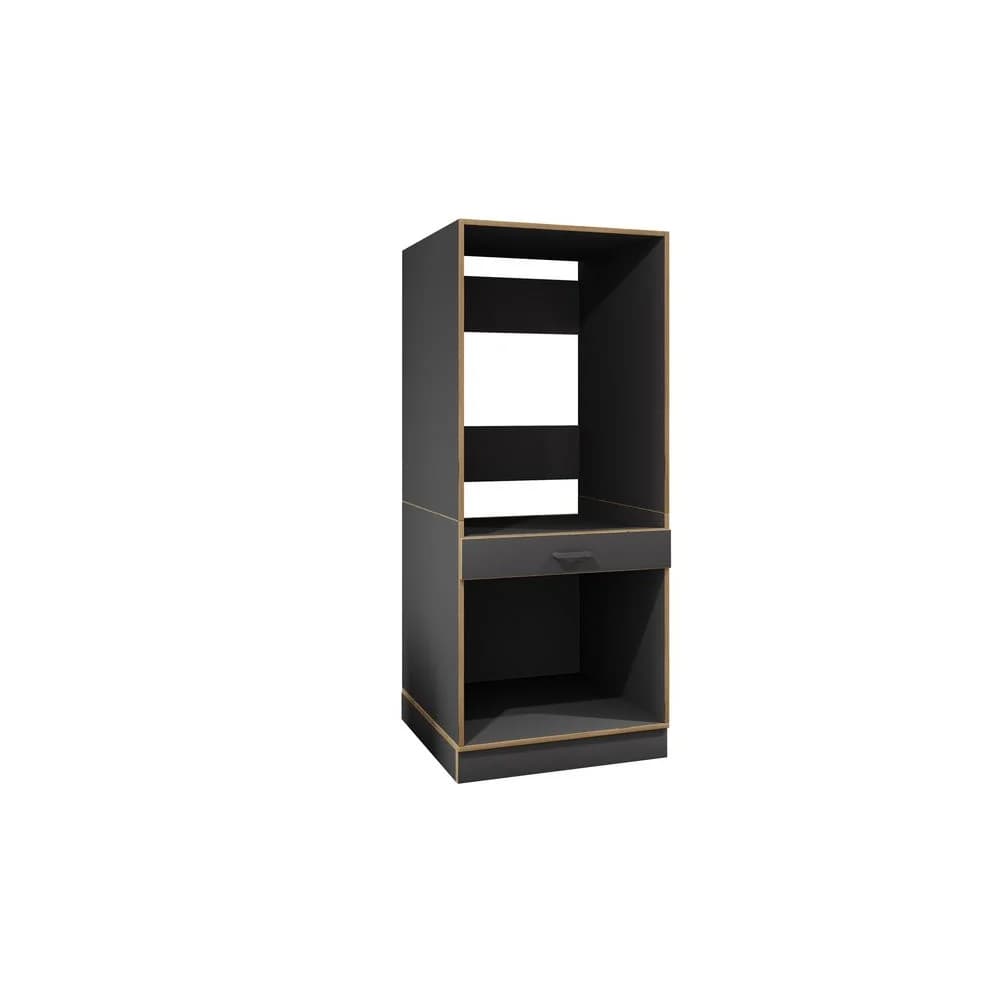 Waschmaschinenschrank Rislo Anthrazit/Honigeiche