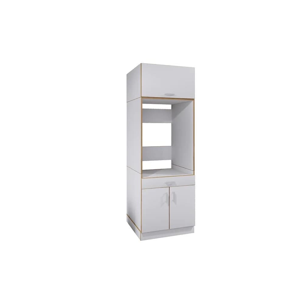 VCM Badmöbel Waschmaschinenschrank Rislo Weiß H. 200 x B. 67 x T. 48 cm