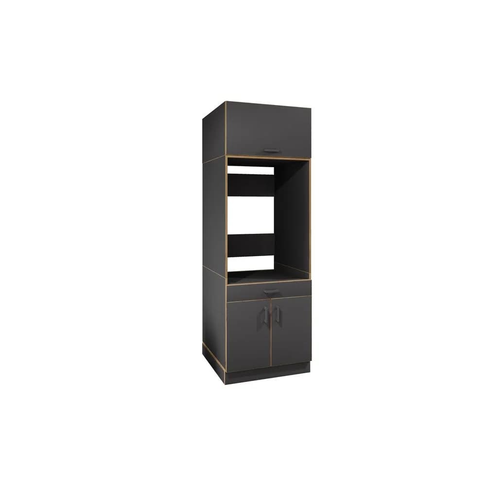 VCM Badmöbel Waschmaschinenschrank Rislo Anthrazit H. 200 x B. 67 x T. 48 cm