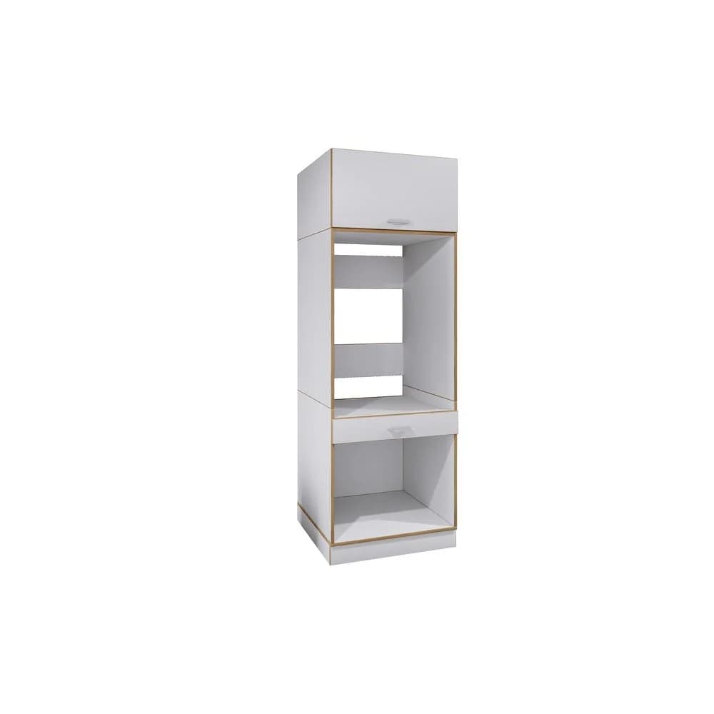 VCM Badmöbel Waschmaschinenschrank Rislo Weiß H. 200 x B. 67 x T. 48 cm