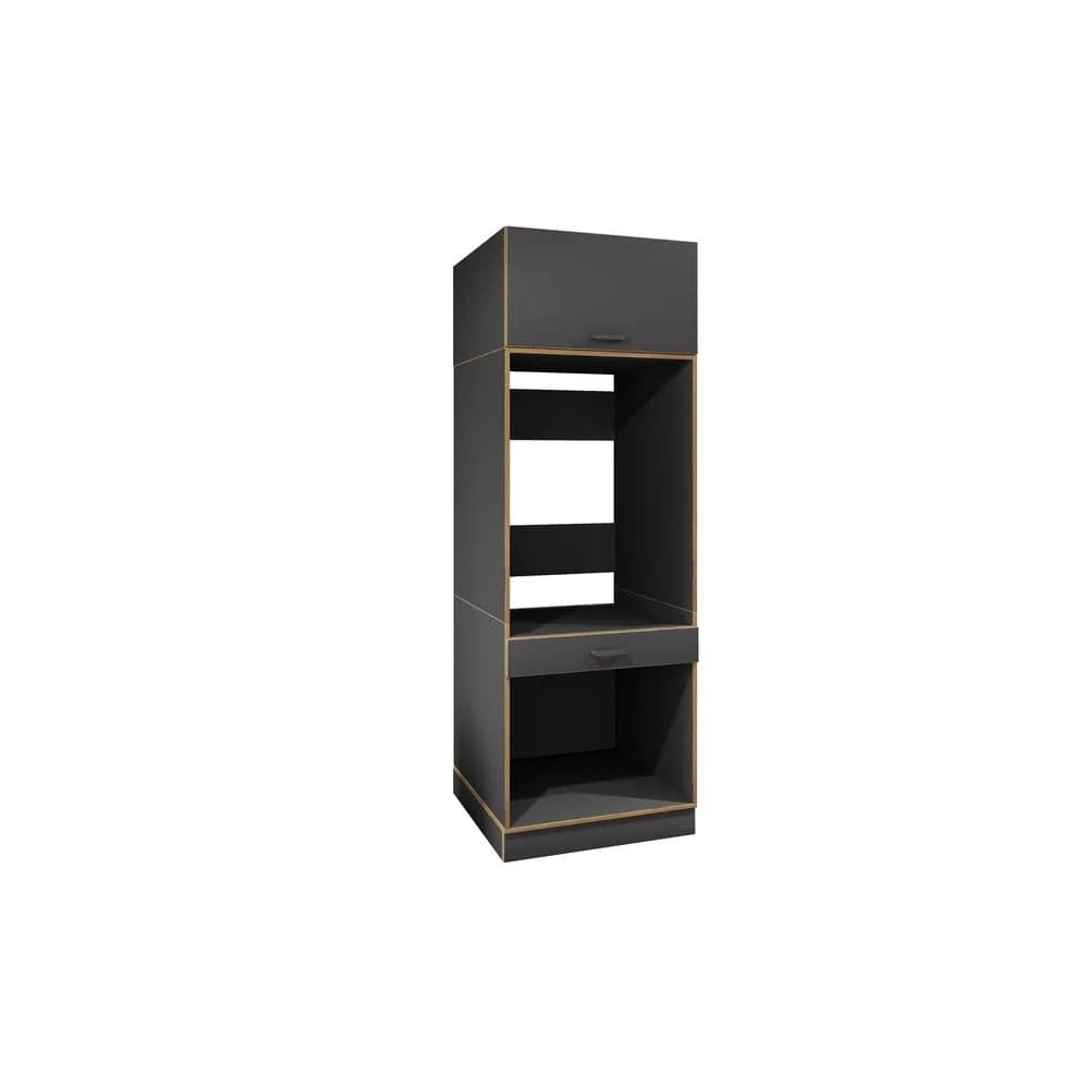 VCM Badmöbel Waschmaschinenschrank Rislo Anthrazit H. 200 x B. 67 x T. 48 cm