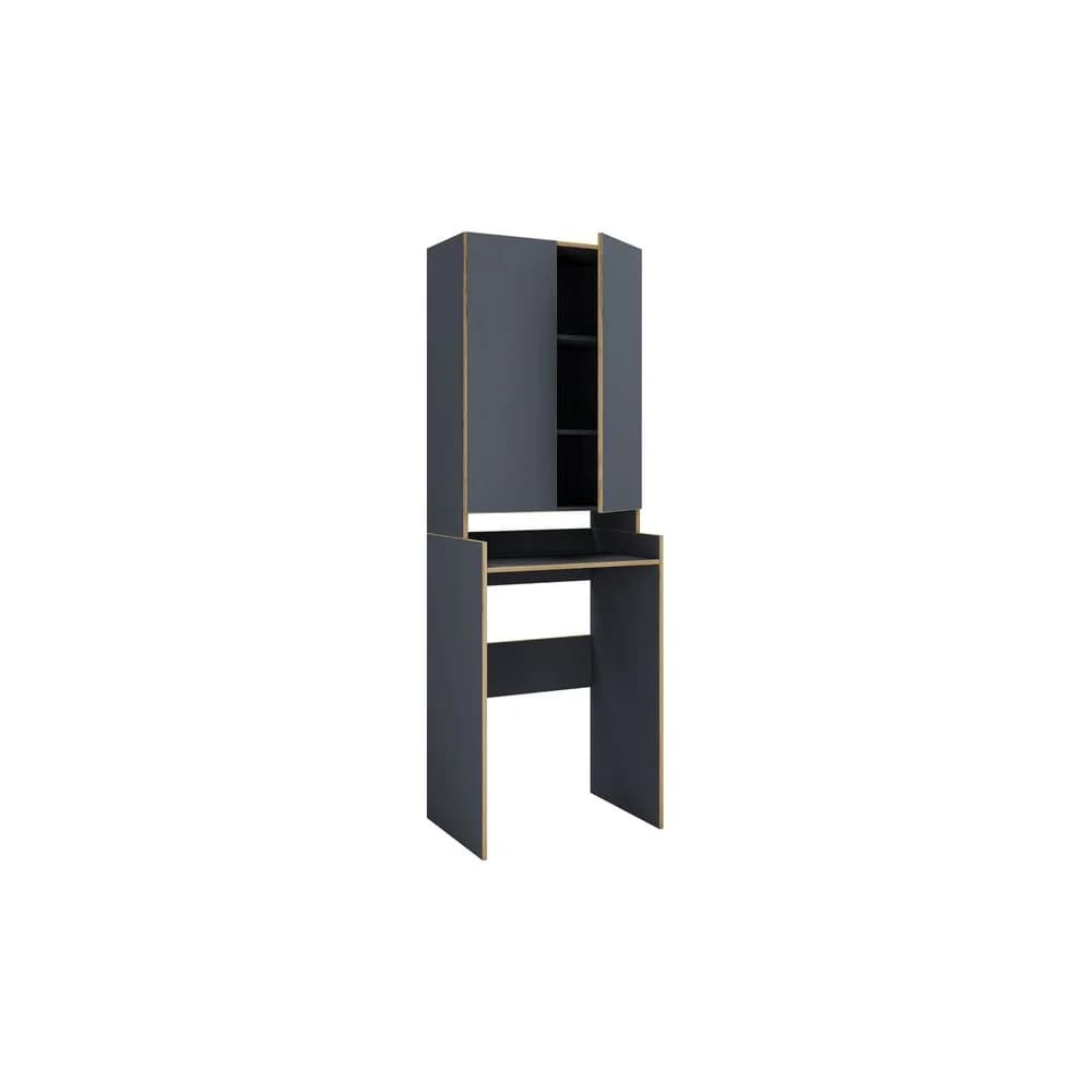 Waschmaschinenschrank Rislo Anthrazit/Honigeiche