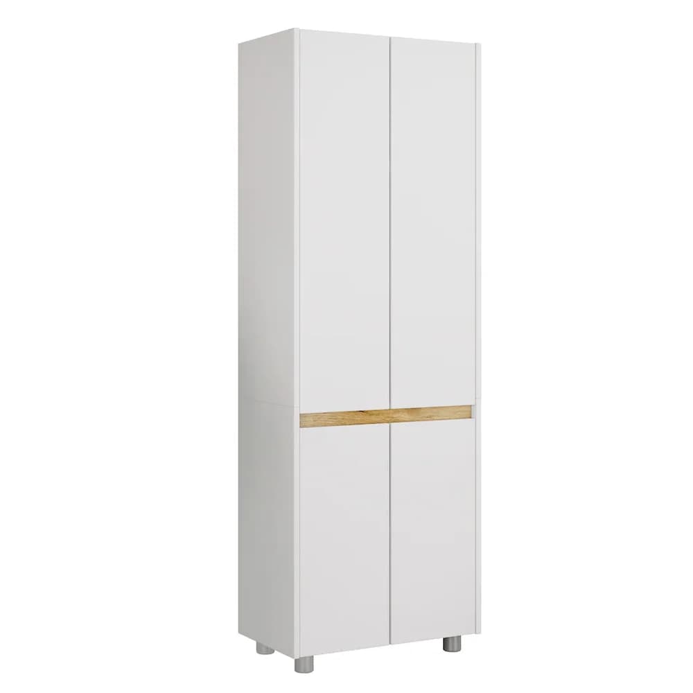 Hochschrank Cosila Weiß/Eichefarben