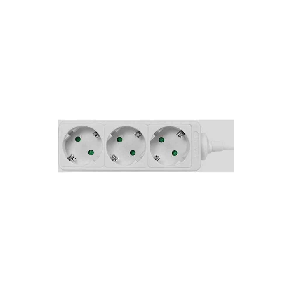 LogiLink LPS205 Verlängerungskabel 1,4 m 3 AC-Ausgänge Weiß