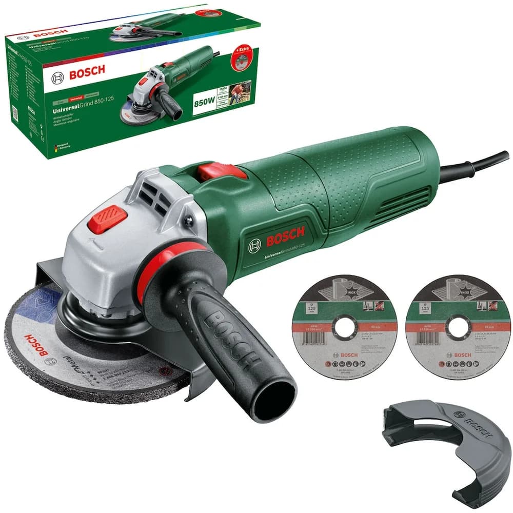 Bosch Winkelschleifer UniversalGrind 850-125 + 3 Scheiben