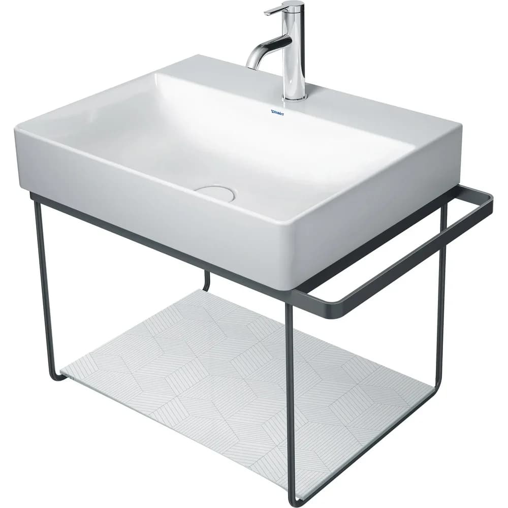 Duravit Metallkonsole DuraSquare 66,5x45cm, wandhängend, schwarz matt