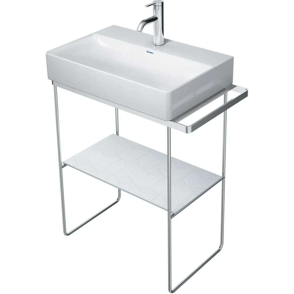 Duravit Metallkonsole DuraSquare 66,5x38cm, bodenstehend, chrom