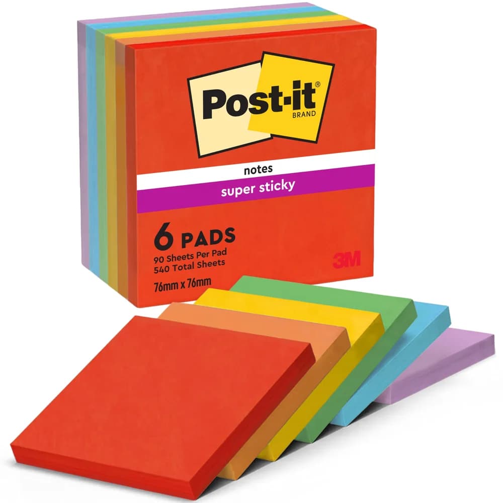 Post-it Haftnotiz 654-6SS-PLAY 76x76mm 90Blatt 6St.