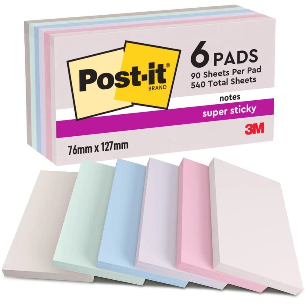 Post-it Haftnotiz Super Sticky Notes 127x76mm 6x90Bl 655-6SS-SOUL