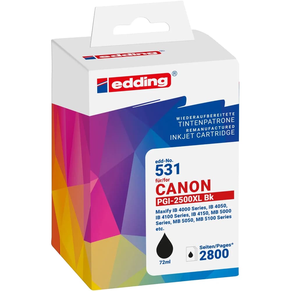 edding Tintenpatrone 18-531 wie Canon PGI2500XLBK