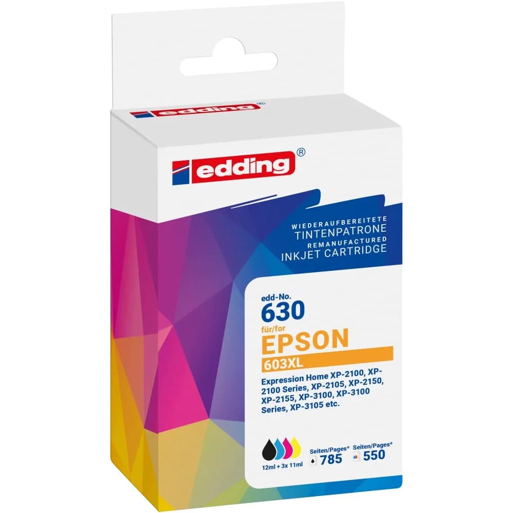 Edding, Druckerpatrone, Tinte Kombi-Pack (BK)