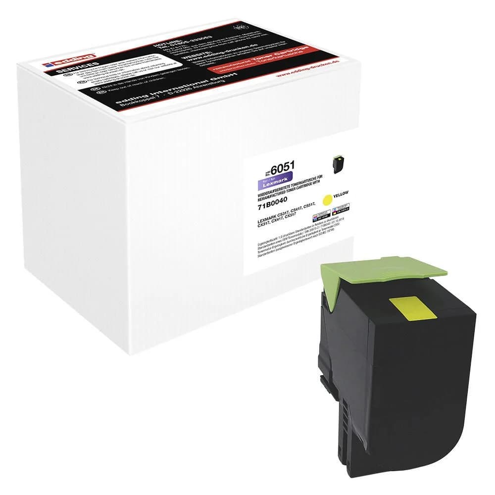 Toner 18-6051 wie Lexmark 71B0040/71B20Y0 gelb