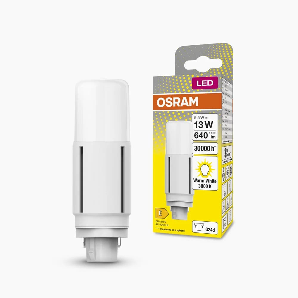 OSRAM DULUX G24D D13 VT EM LED Lampe 2Pin 5,5W wie 13W 3000K warmweißes Licht KVG
