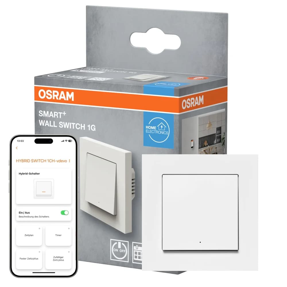 OSRAM SMART+ WiFi Matter Wandschalter 1-fach Weiß
