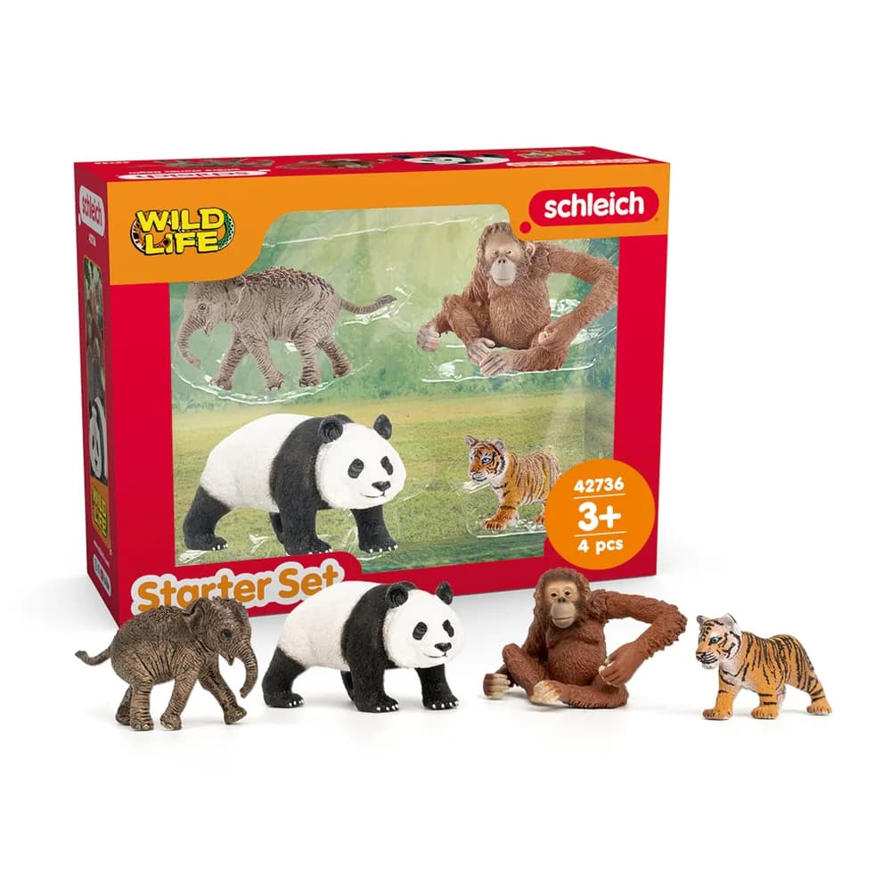 Schleich® Spielfigur WILD LIFE Asien Starter-Set 4 Figuren 42736