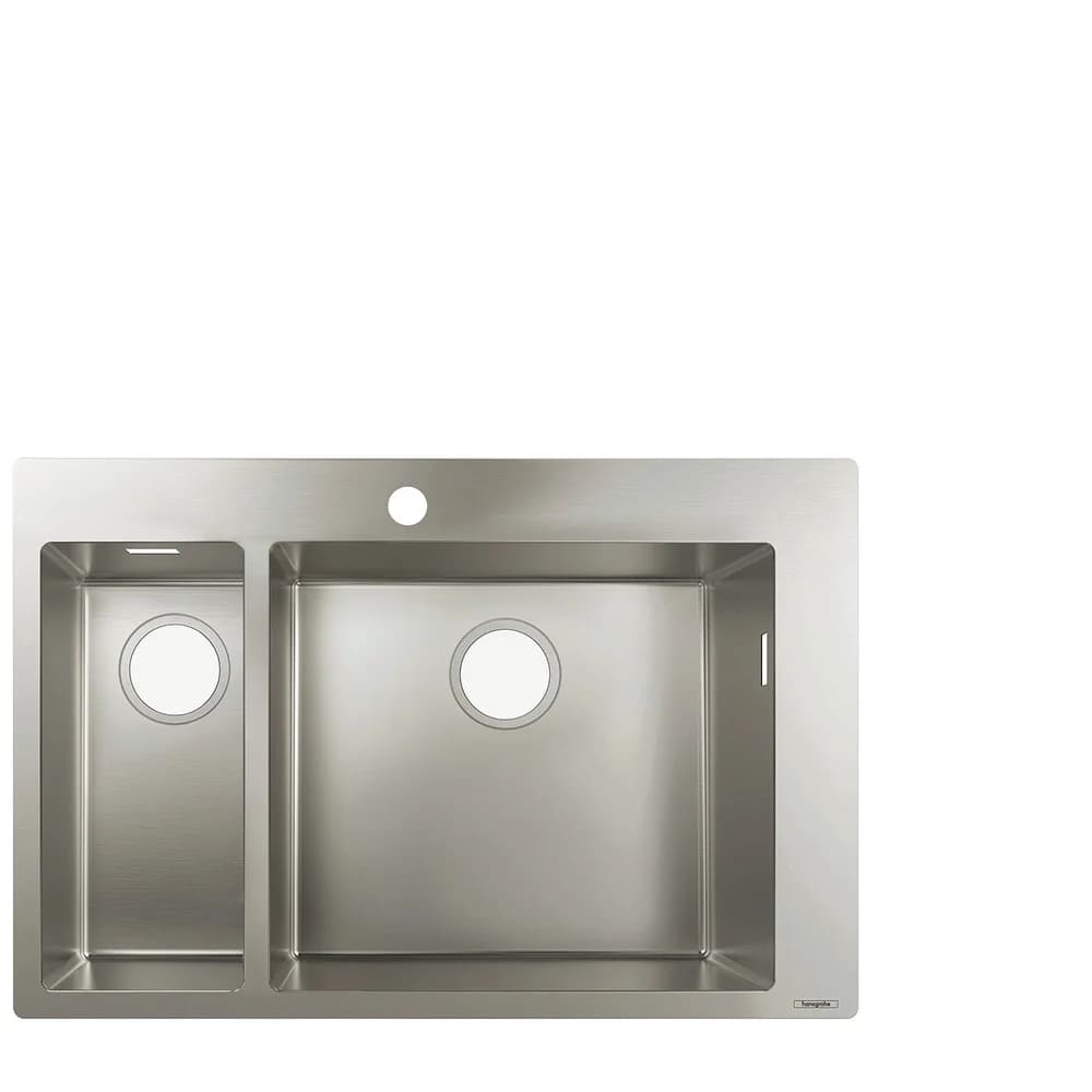 hansgrohe Küchenspüle S71, Einbauspüle S711-F655 180/450 - Edelstahl
