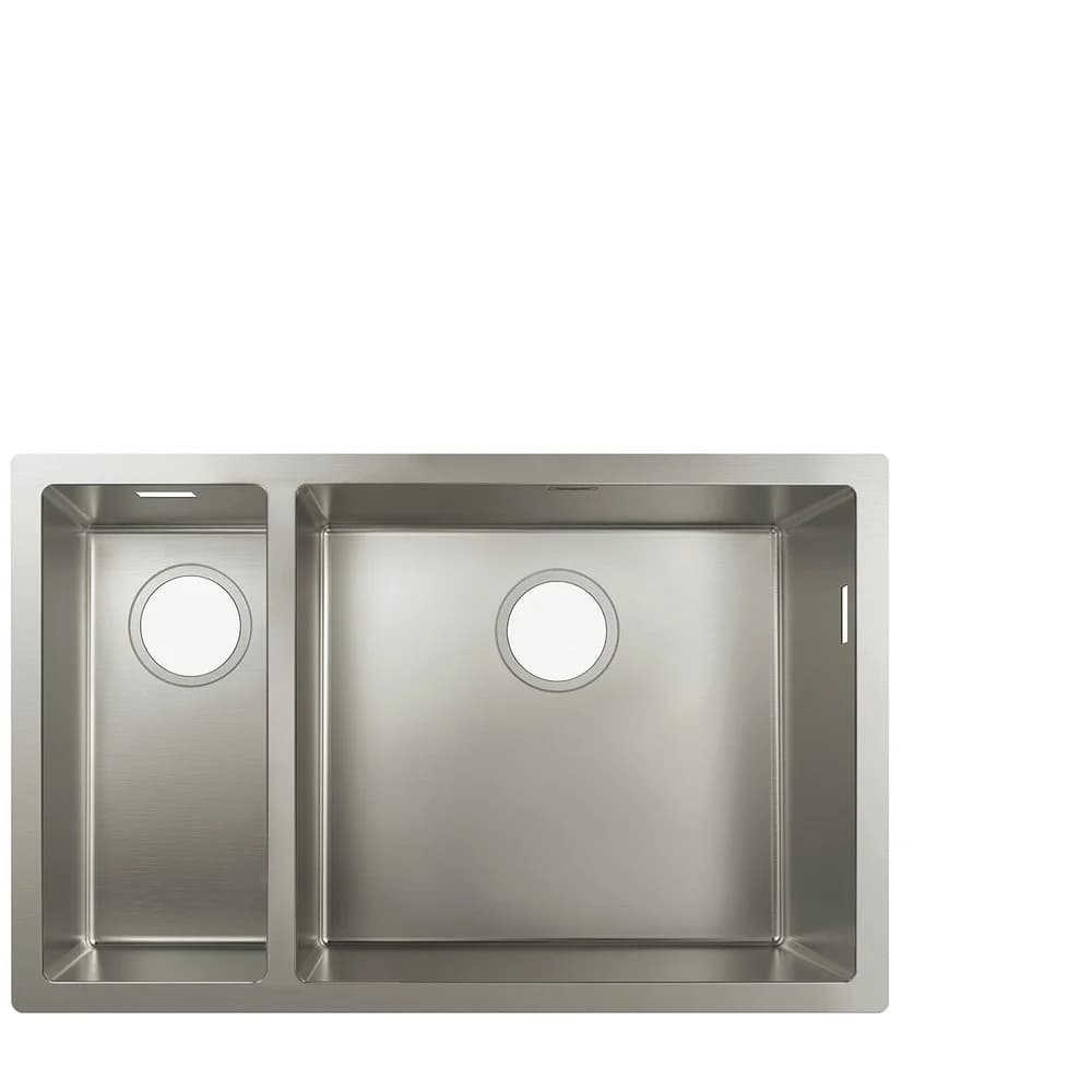 Hansgrohe S71 S719-U655 Unterbauspüle 180/450 Edelstahl - Silber