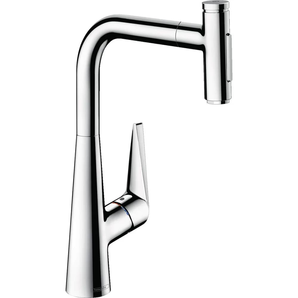 hansgrohe Metris Select Küchenarmatur 73867000 mit Ausziehbrause, 2jet, sBox, chrom