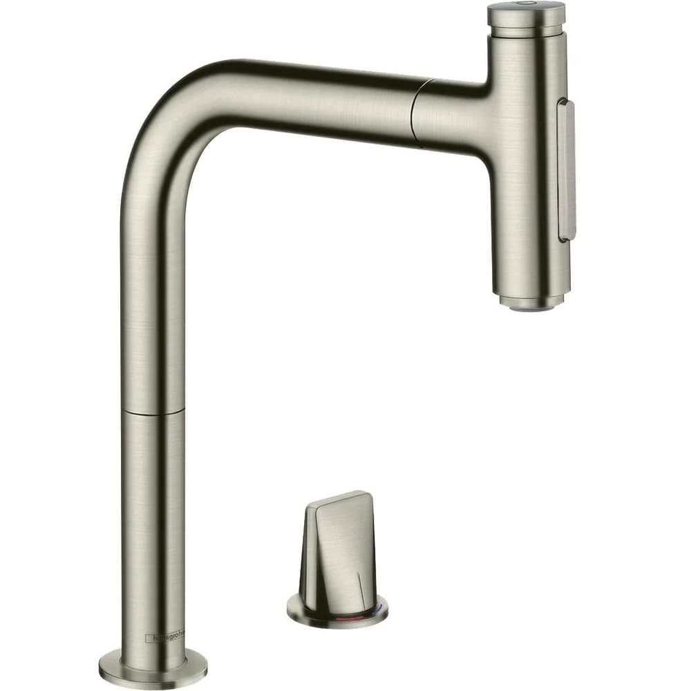 Hans Grohe Hansgrohe Metris Select M71 2-Loch Einhebel-Küchenmischer mit Ausziehbrause