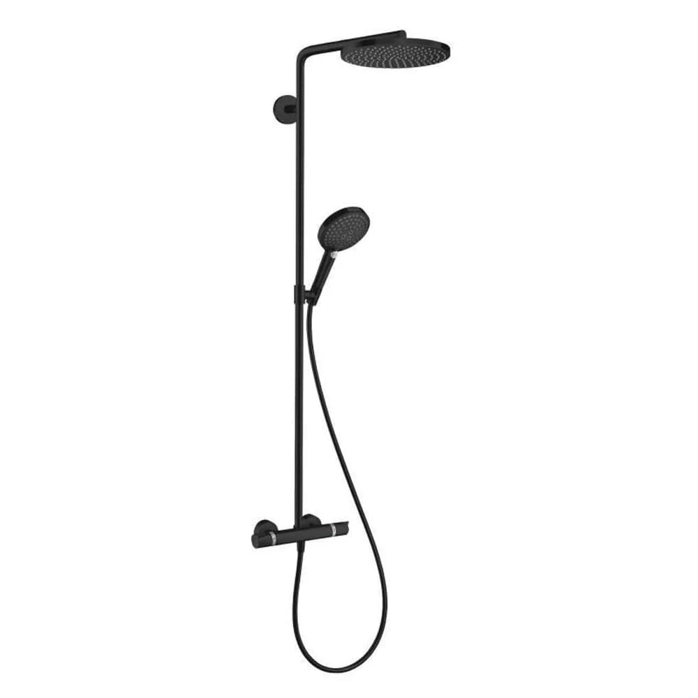 showerpipe 240 powderrain matt black
