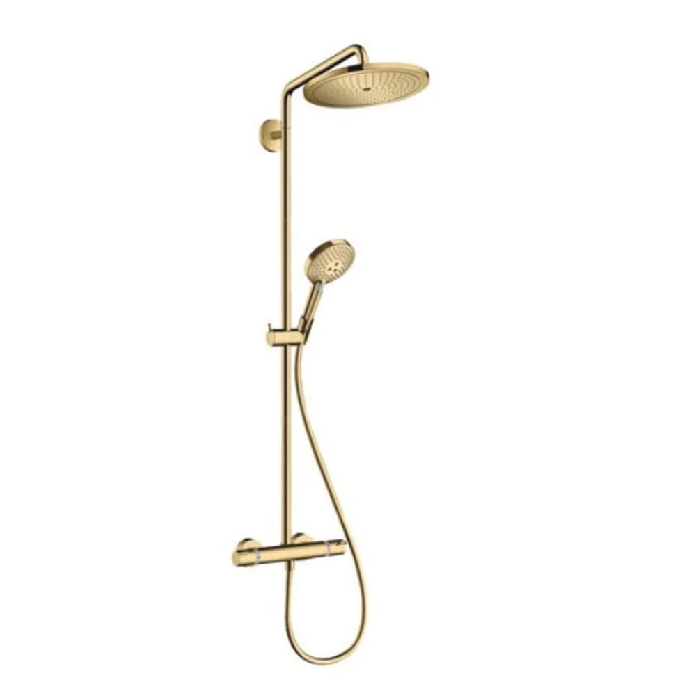 Hansgrohe Croma-Select Duschsystem mit Thermostatarmatur Goldoptik 26890990