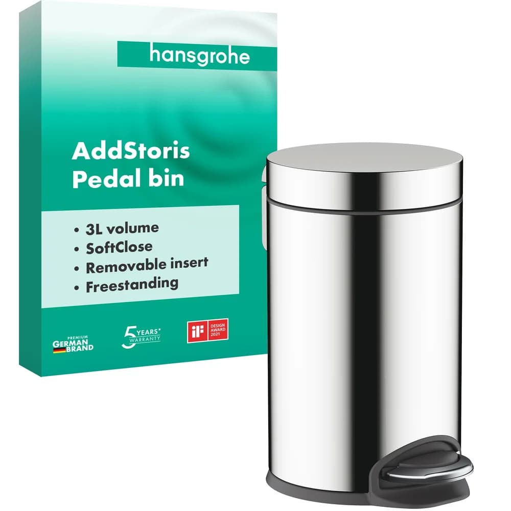 addstoris pedal bin chrome