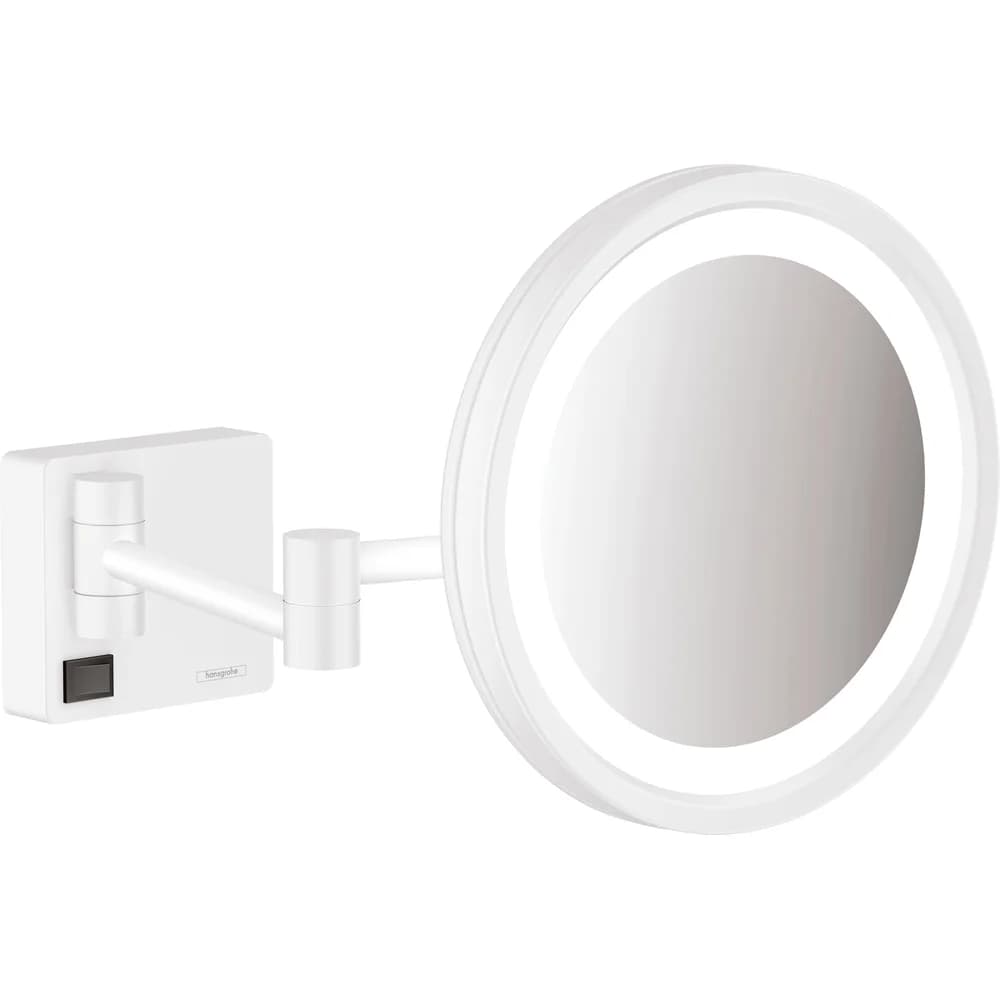 hansgrohe AddStoris LED-Rasierspiegel, 41790700, Farbe: weiss matt