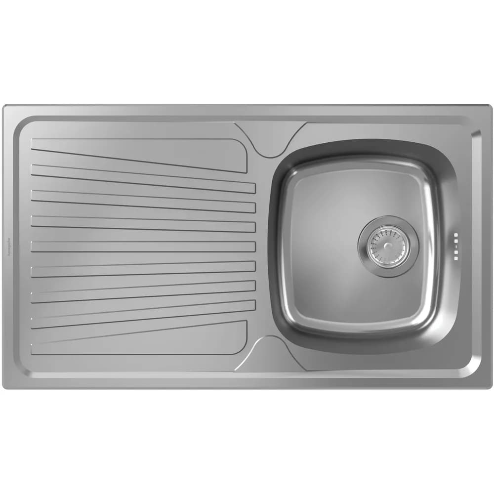 HANSGROHE 43372800 Einbauspüle S210-A342 86 Abtropffl. - Silber