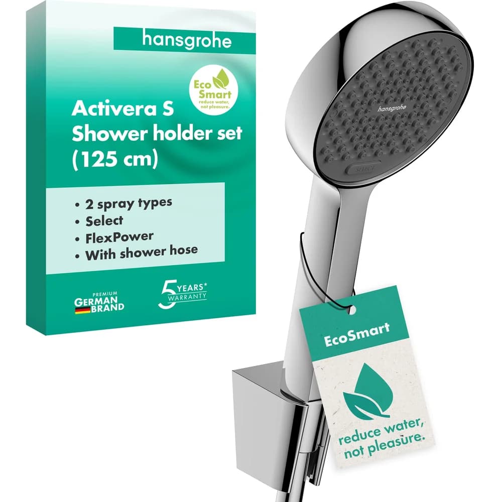 HANSGROHE Brausehalterset Activera Selec 95 2jet EcoSmart Schlauch 1250mm chrom