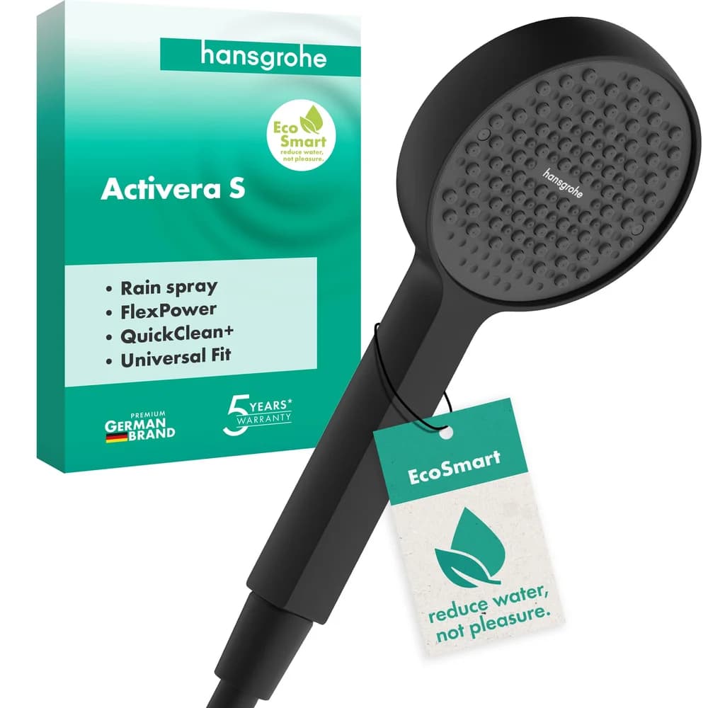 activera s hand shower 95 1jet ecosmart matt black