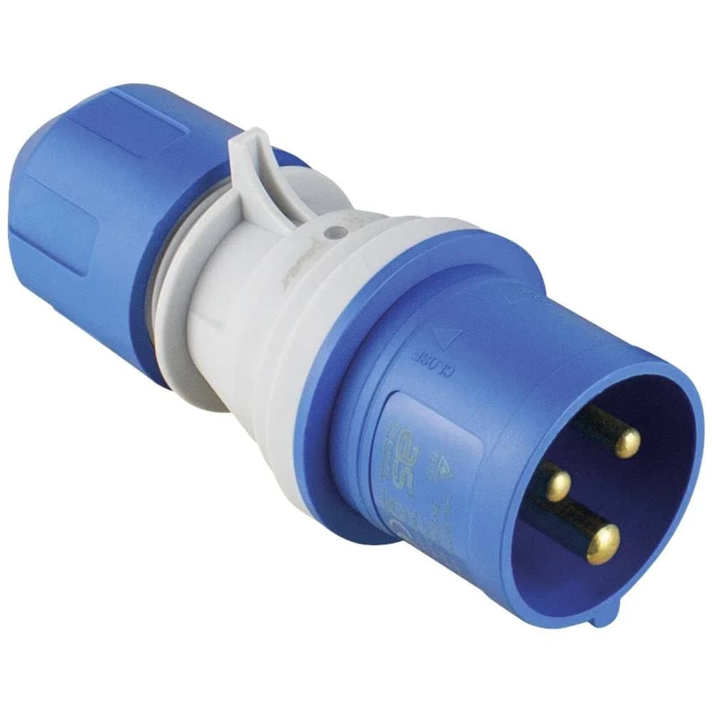as - Schwabe Camping CEE Stecker 3-polig mit Spannungsanzeige für Leitungen bis max. 2,5 mm2 230 V 16 A IP44