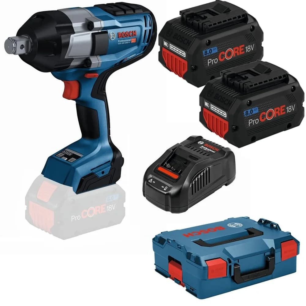 IMPACT WRENCH GDS 18V-1050 H 2X8.0 PC L-BOXX