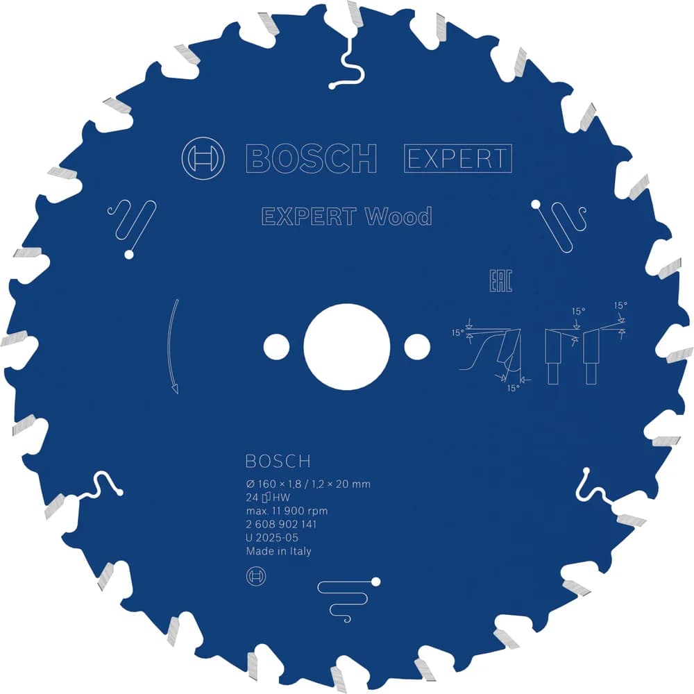 Bosch EXPERT Wood Kreissägeblatt, 160x1,8x20 mm, Z24