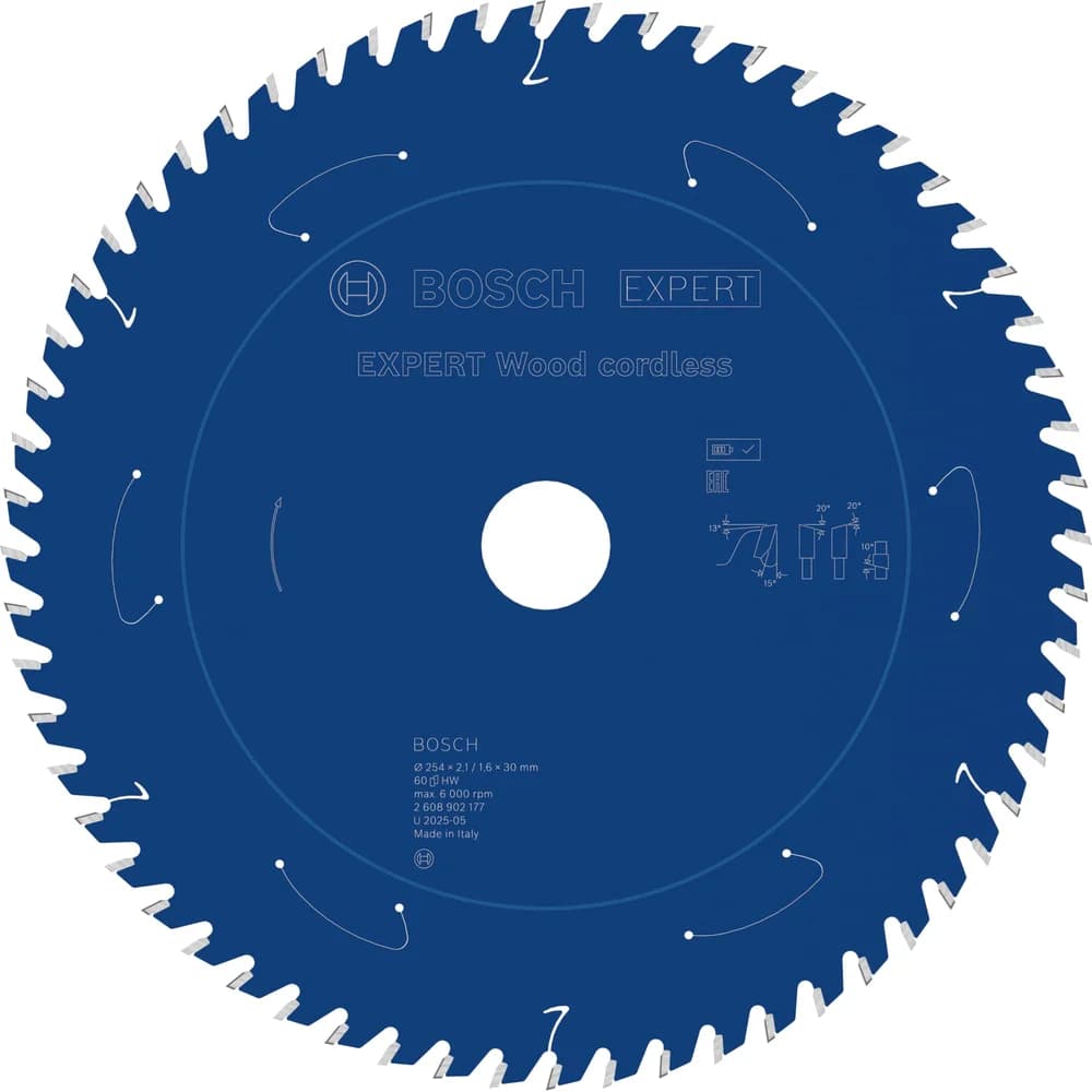 Bosch EXPERT Wood Kreissägeblatt, 254x1,6x30 mm, Z60