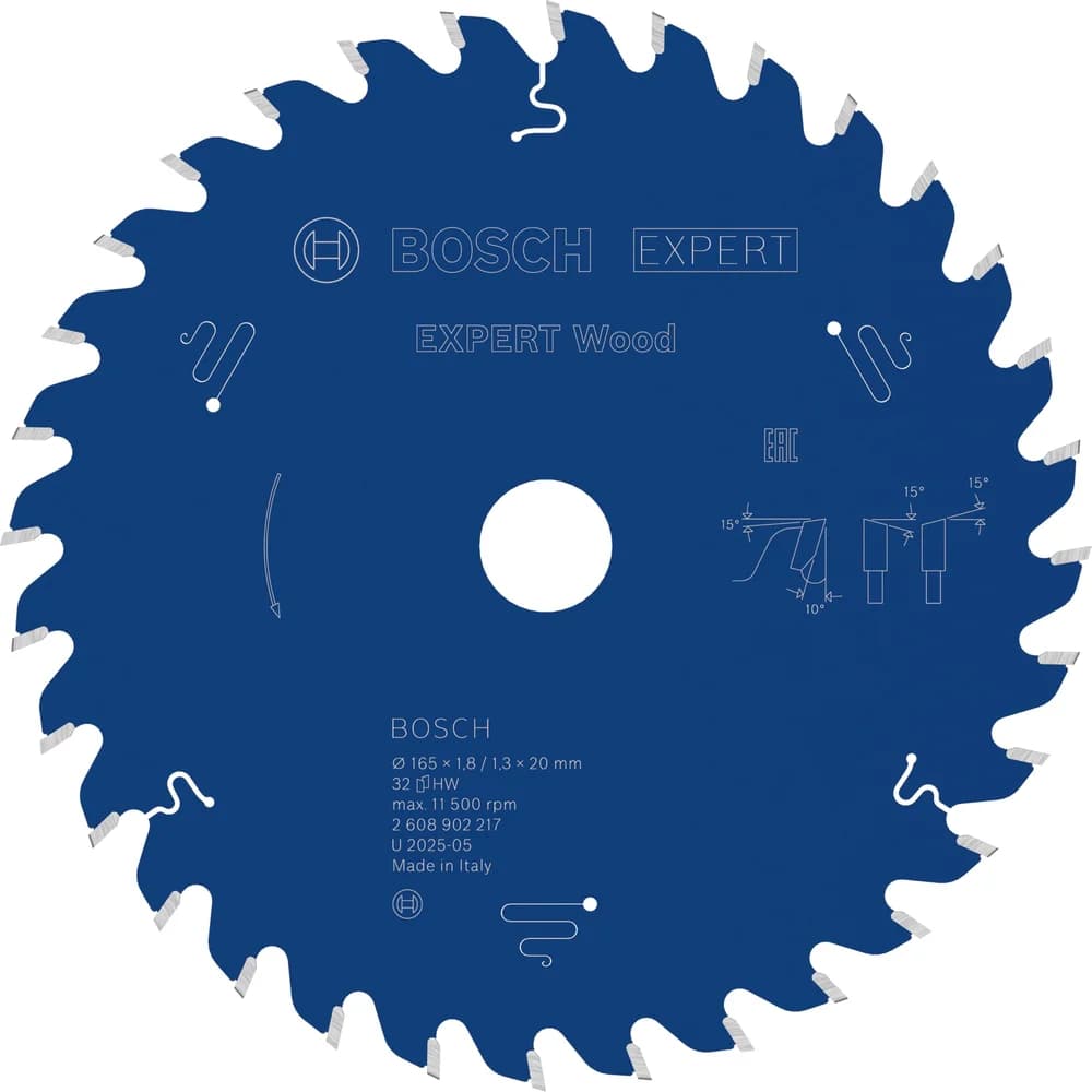 Bosch EXPERT Wood Kreissägeblatt, 165x20 mm, Z32