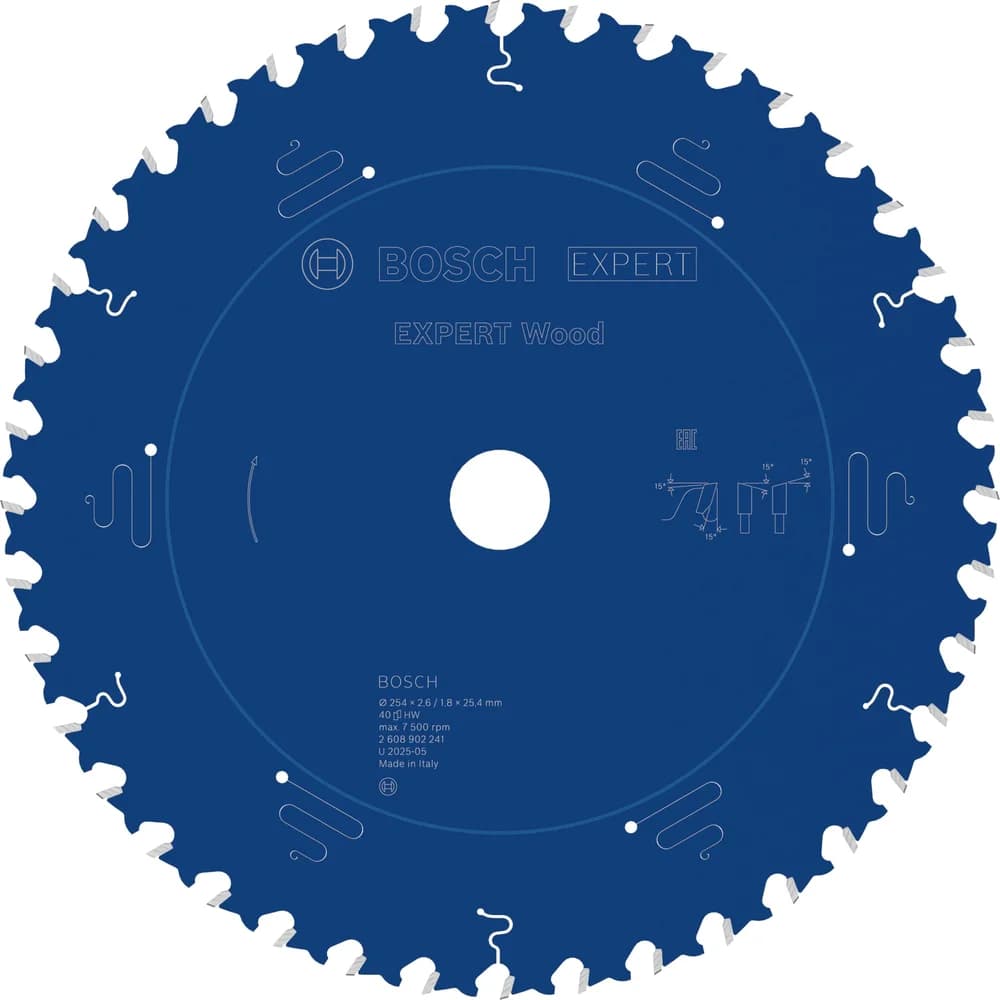 Bosch EXPERT Wood Kreissägeblatt, 254x25,4 mm, Z40