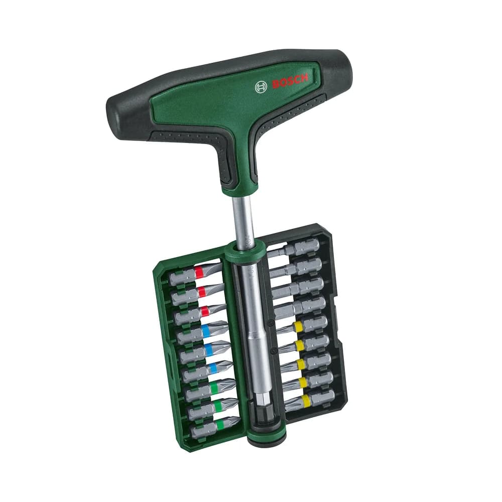 Bosch Handwerkzeuge Bit-Schraubendreher-Set mit T-Griff 19-teilig - 1600A039J3