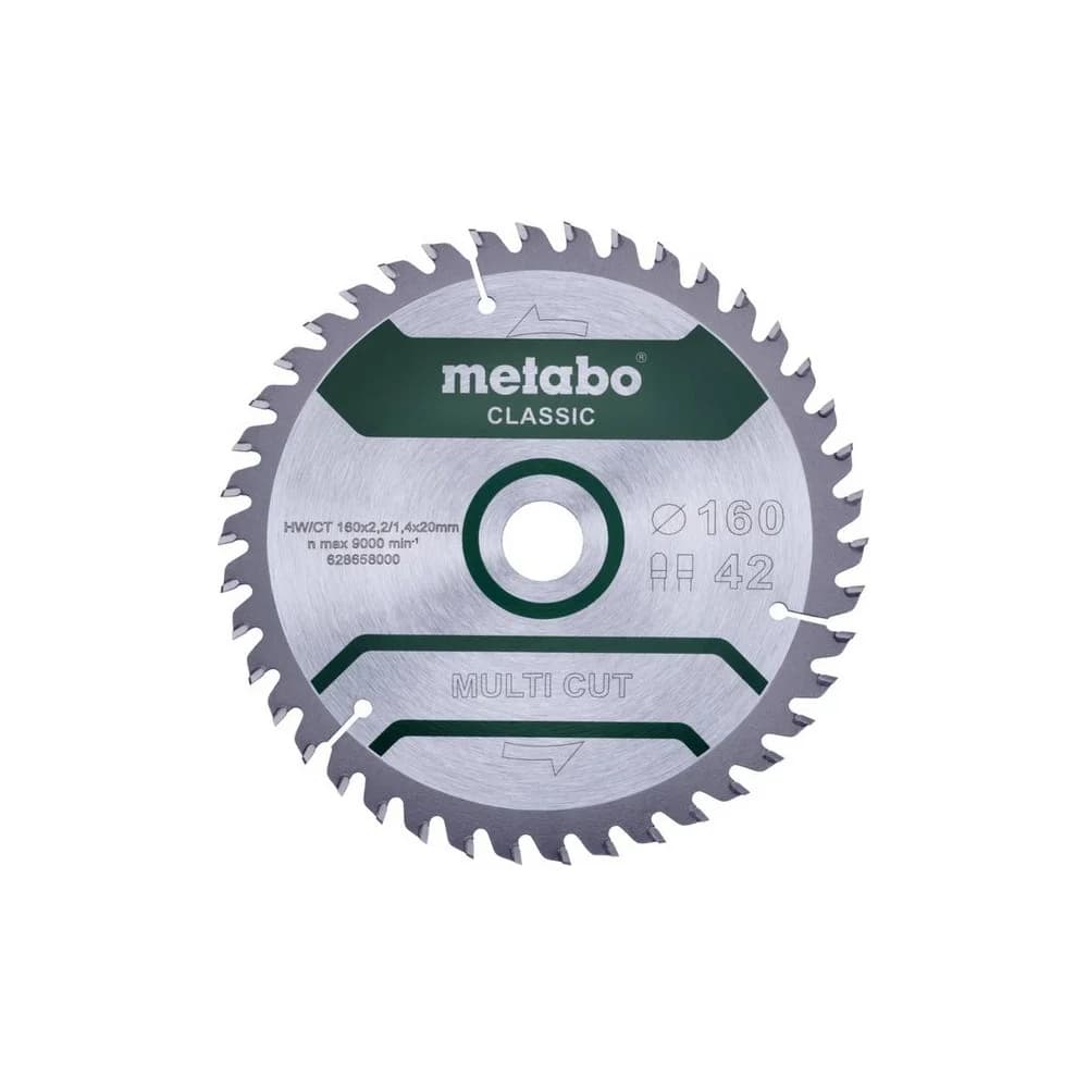 Metabo Sägeblatt "multi cut - classic"160x2,2/1,4x20 Z42 FZ/TZ 5° /B