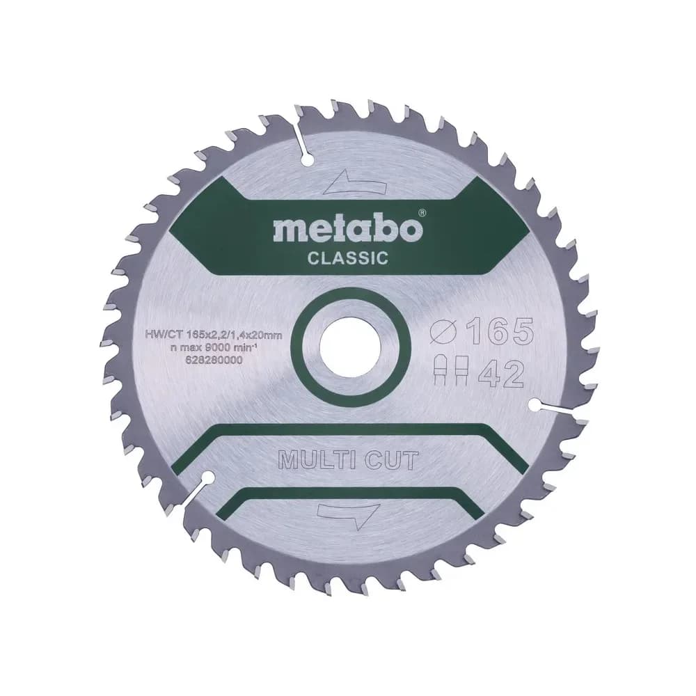 Metabo Sägeblatt "multi cut - classic"165x2,2/1,4x20 Z42 FZ/TZ 5°