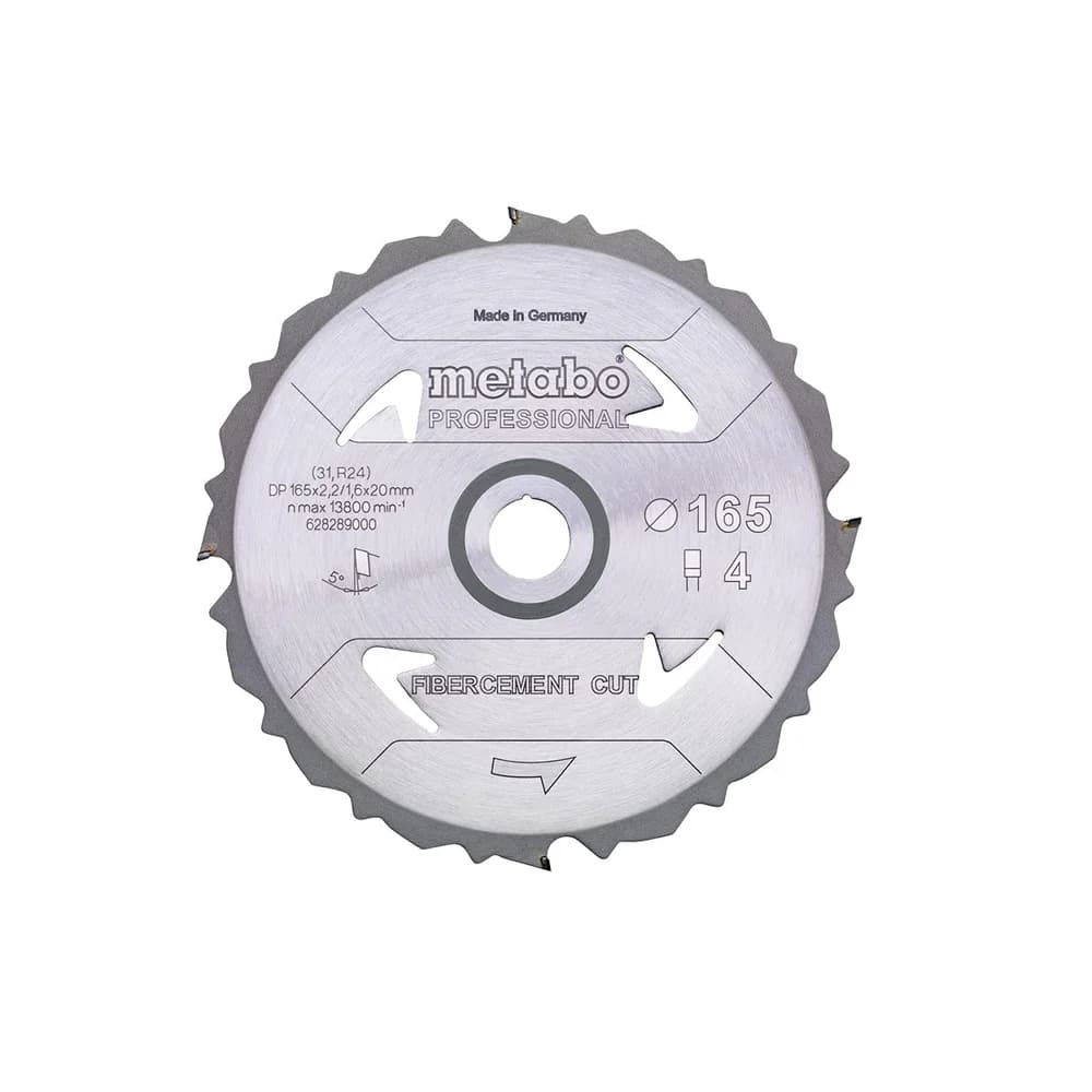 Metabo Sägeblatt "fibercement cut - professional", 165x20 Z4 PCD FZ 5°