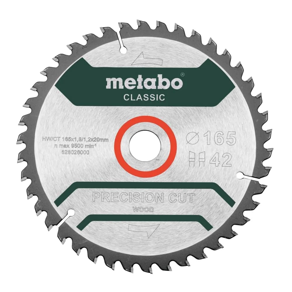 Metabo Sägeblatt "precision cut wood - classic"165x1,8/1,2x20 Z42 WZ 5° /B