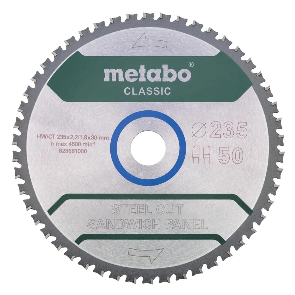 Metabo Sägeblatt "steel cut/sandwich panel - classic", 235x30 Z50 FZ/FA 4°
