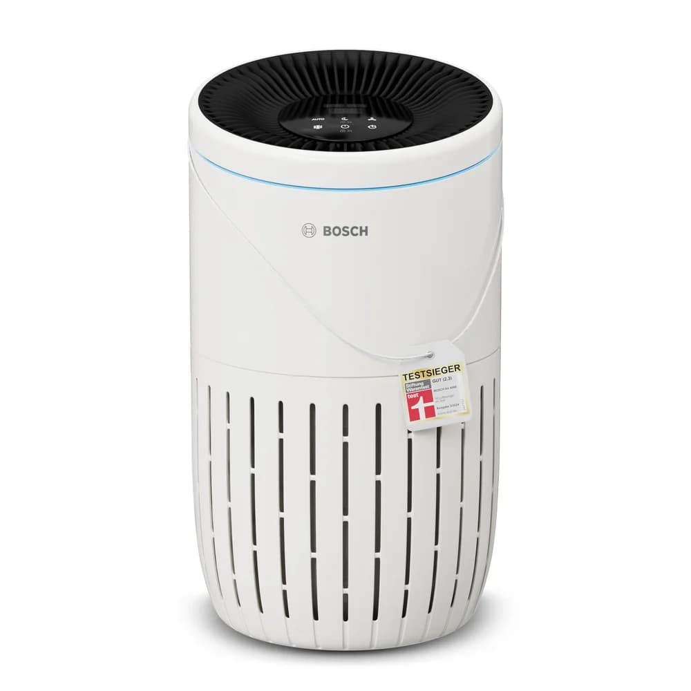 Bosch Air 4000 Luftreiniger bis zu 62,5 m2 entfernt effektiv Schadstoffe dank HEPA-Filter, Silence-Modus - für Allergiker geeignet