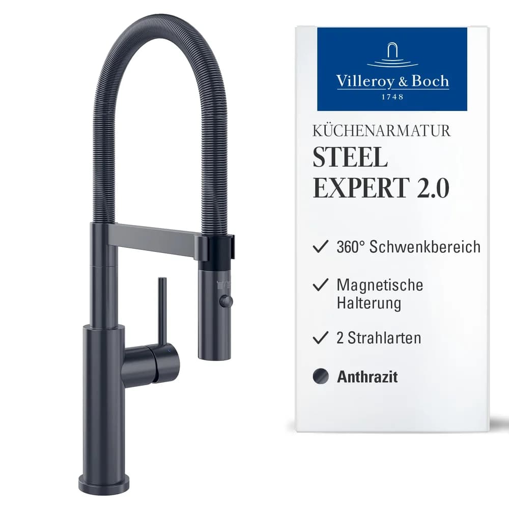 Villeroy & Boch Küchenarmatur (1-St) 92800005, keramische Dichtungen grau