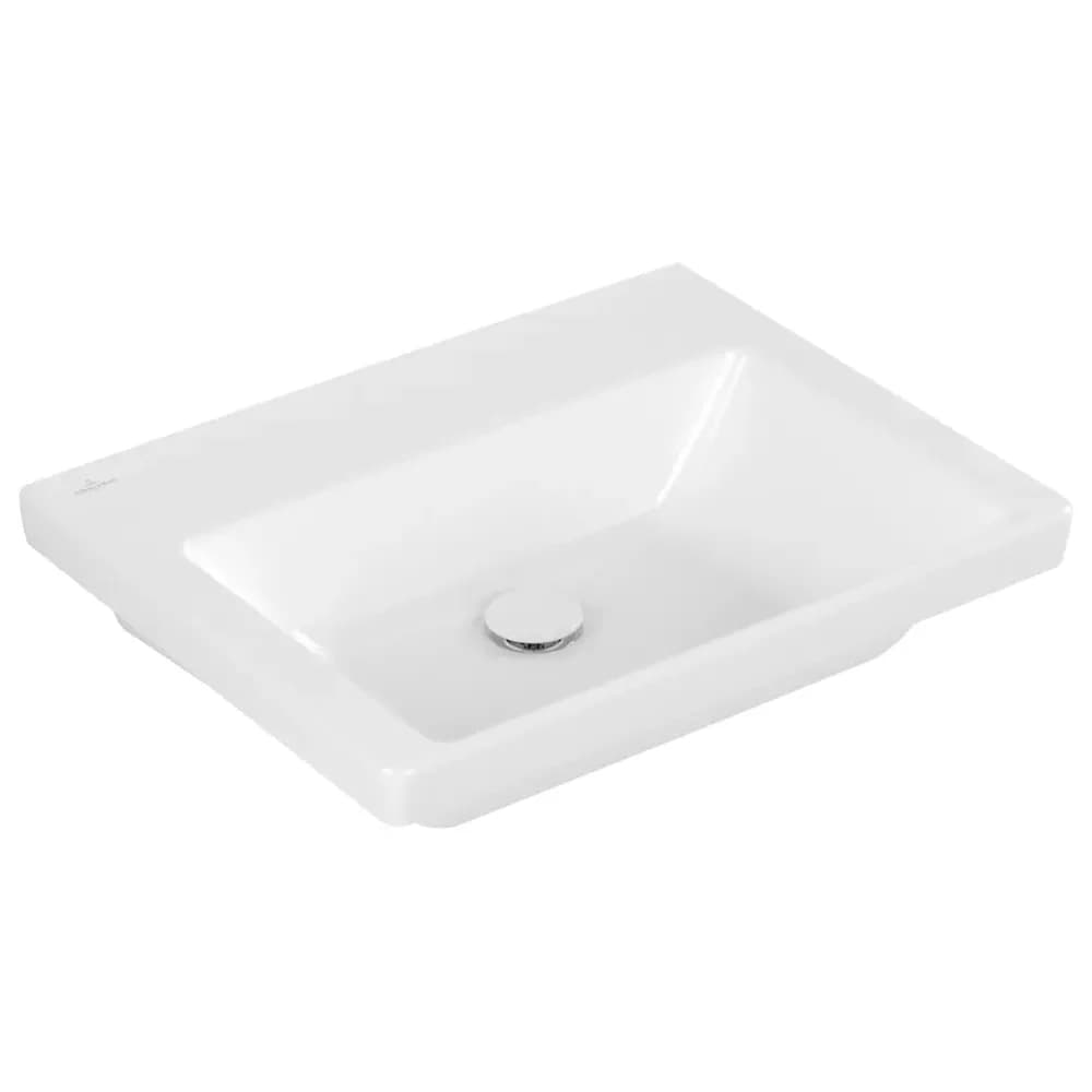 Villeroy & Boch Subway 3.0 Schrankwaschtisch, 600 x 470 x 165 mm, Weiß Alpin CeramicPlus, ohne Überl 4A7063R1