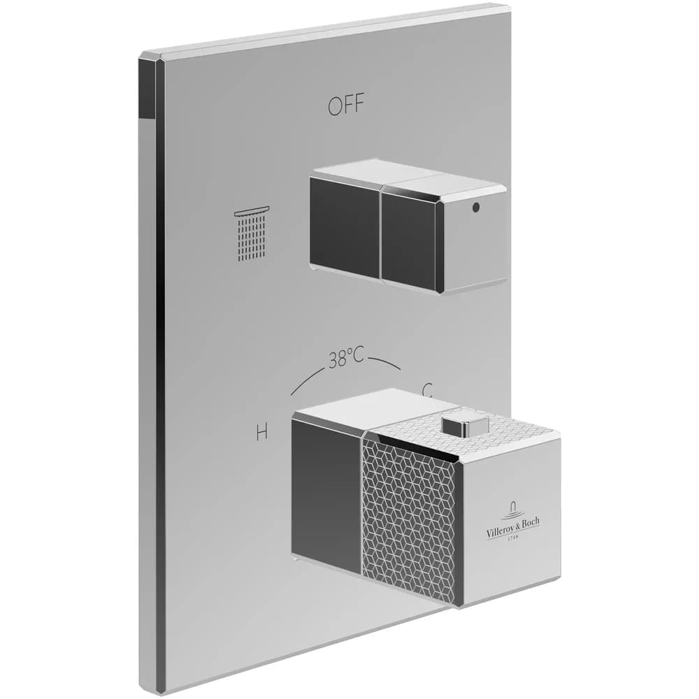 Villeroy & Boch TVS12600300061 Unterputz-Thermostat 2-Mengereg - Silber